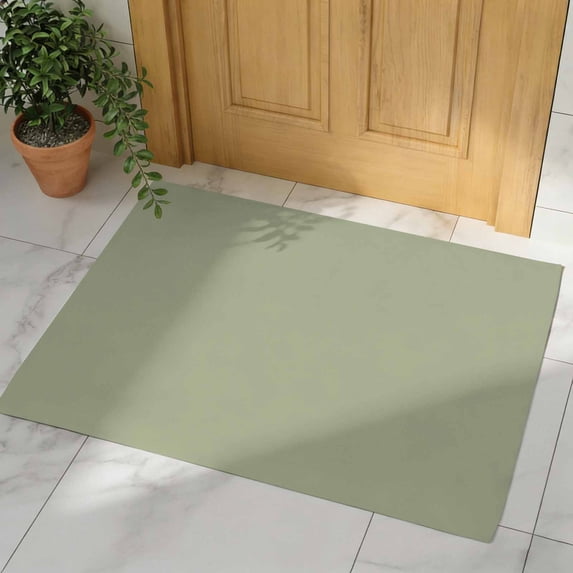 Sage Green Door Mat, Non Slip Bathroom Rugs, Farmhouse Sage Green Decor Absorbent Floor Mats, Washable Runner Rug Indoor Doormat for Front Door Entrance, Patio, Garage 18"x30"