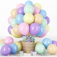 thumbnail image 1 of Sage Green Dusty Blue Yellow Balloons Set, 60Pcs 12 Inch Olive Green Macaron Yellow Slate Blue White Sand Cream Latex Balloons for Birthday Wedding Baby Shower Wild One Party Deocrations Supplies, 1 of 10