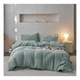 Sage Green Duvet Cover Queen 100% Muslin Cotton - Soft Breathable ...