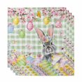 thumbnail image 1 of Sage Green Easter Cloth Napkins, Spring Watercolor Bunny Eggs Flower Plaid Washable and Reusable Dinner Napkins Set of 4, Table Napkin for Kitchen Party Birthday Wedding Hotel Housewarming 20"x20", 1 of 9