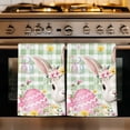 thumbnail image 1 of Sage Green Easter Kitchen Towels Set of 1, Spring Easter Bunny Eggs Floral Plaid Absorbent Dish Towels for Kitchen, Microfiber Hand Towel, Quick Drying Tea Towel for Cleaning Decorative Dishcloths, 1 of 7