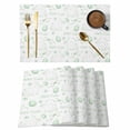 thumbnail image 1 of Sage Green Easter Placemats Set of 4, Watercolor Spring Bunny Eggs Placemats for Dining Table, Place Mats for Kitchen Tabletop, Waterproof Wipeable Dining Table Mats Set, 1 of 9