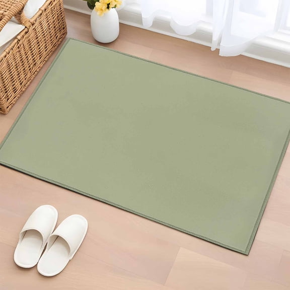 Sage Green Entryway Rugs 2'x3', Non Slip Area Rugs for Entrance Door, Farmhouse Sage Green Decor Washable Low Pile Indoor Floor Carpet Doormat for Front Door Bathroom Kitchen Bedroom