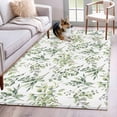 thumbnail image 1 of Sage Green Eucalyptus 3'x5' Washable Rug, Spring Watercolor Botanical Leaves Non-Slip Area Rugs for Entryway Kitchen Classroom, StainResistant Dorm Throw Carpet, Low Pile Soft Indoor Floor Mat, 1 of 9