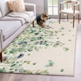 thumbnail image 1 of Sage Green Eucalyptus Area Rugs 3'x5', Washable Small Throw Rugs for Living Room Bedroom, Weeping Botanical Leaves Linen Indoor Outdoor Rug Non-Slip Low Pile Carpet Runner Reversible Floor Mats, 1 of 8