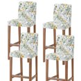 thumbnail image 1 of Sage Green Eucalyptus Bar Stool Cover Set of 4, Spring Floral Botanical Farmhouse Stretch Bar Chair Cover, Removable Washable Pub Counter Stool Chair Slipcover for Kitchen Dining Room Pub Cafe, 1 of 9