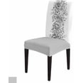 thumbnail image 1 of Sage Green Eucalyptus Dining Chair Cover Set of 4,Stretch Chair Protectors Slipcover,Spandex Kitchen Chair Seat Back Cushion Slip Cover for Dining Room,Party,Country Nature Plant Leaves Botany White, 1 of 6