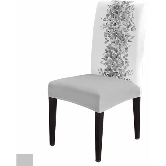 Sage Green Eucalyptus Dining Chair Cover Set of 4,Stretch Chair Protectors Slipcover,Spandex Kitchen Chair Seat Back Cushion Slip Cover for Dining Room,Party,Country Nature Plant Leaves Botany White
