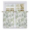 thumbnail image 1 of Sage Green Eucalyptus Kitchen Curtain for Berdoom Living Room Cafe 45 Inch Length, Spring Watercolor Botanical Leaves Tiers Curtains Light Filtering Drapes Window Treatment 2 Panels 52"Wx45"L, 1 of 8