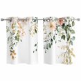 thumbnail image 1 of Sage Green Eucalyptus Kitchen Curtains Small Short 39 Inch Length, Vintage Spring Floral Leaves Grommet Top Bedroom Living Room Curtains, Light Filtering Cafe Curtain Drapes 2 Panels Set 55''x39'', 1 of 9