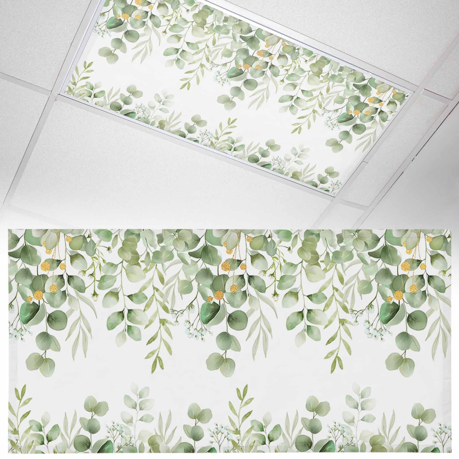 Sage Green Eucalyptus Leaves Fluorescent Light Covers Spring Summer ...