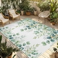 thumbnail image 1 of Sage Green Eucalyptus Leaves Outdoor Rug for Patio/Deck/Porch, Non-Slip Large Area Rug 4 x 6 Ft, Spring Summer Botanical Indoor Outdoor Rugs Washable Area Rugs, Reversible Camping Rug Carpet Runner, 1 of 8