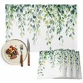 thumbnail image 1 of Sage Green Eucalyptus Leaves Placemats Set of 6, Farmhouse Spring Botanical Washable Wipeable Table Mats for Dining Tables, Indoor Outdoor Kitchen Place Mats for Holiday Party Table Decor, 1 of 9