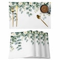 thumbnail image 1 of Sage Green Eucalyptus Leaves Placemats Set of 6 Watercolor Botanical Floral Place Mats Indoor Wipeable Table Mats Washable Cloth Dining Table Placemats for Kitchen Holiday Party Home Decor 13x19 Inch, 1 of 9