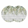 thumbnail image 1 of Sage Green Eucalyptus Leaves Round 13 Inch Placemats Set of 2, Summer Botanical Weeping Wooden HeatResistant Non Slip Place Mats for Dining Table, Wipeable Braided Kitchen Table Mats for Housewarming, 1 of 9