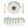 thumbnail image 1 of Sage Green Eucalyptus Leaves Round 13 Inch Placemats Set of 6, Spring Summer Country Plants HeatResistant Non Slip Place Mats for Dining Table, Wipeable Braided Kitchen Table Mats for Housewarming, 1 of 9