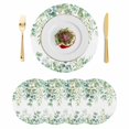 thumbnail image 1 of Sage Green Eucalyptus Leaves Round 15 Inch Placemats Set of 4, Spring Summer Botanical HeatResistant Non Slip Place Mats for Dining Table, Wipeable Braided Kitchen Table Mats for Housewarming, 1 of 9