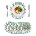 thumbnail image 1 of Sage Green Eucalyptus Leaves Round 15 Inch Placemats Set of 6, Pastoral Summer Botanical Elegant HeatResistant Non Slip Place Mats for Dining Table, Wipeable Kitchen Table Mats for Housewarming, 1 of 9