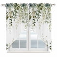 thumbnail image 1 of Sage Green Eucalyptus Leaves Swag Valances for Windows 2 Pack, Kitchen Window Curtains 36 Inch Length, Spring Botanical Floral Privacy Swag Curtains for Living Room/Bathroom with Rod Pocket 36"x36", 1 of 8