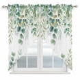 thumbnail image 1 of Sage Green Eucalyptus Leaves Swag Valances for Windows, Kitchen Curtains 36 Inch Length 2 Panels Set, Spring Summer Botanical Short Curtains for Small Windows Rod Pocket Cafe Curtains Drapes 28"x36", 1 of 8