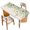 thumbnail image 1 of Sage Green Eucalyptus Leaves Table Cloths for 5 Foot Rectangle Tables, Weeping Floral Summer Botanical Patio Waterproof Elastic Fitted Tablecloths, Washable Rectangular Table Cover for Camping, 1 of 8