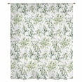 thumbnail image 1 of Sage Green Eucalyptus Sheer Curtains 45 Inches Long, Spring Watercolor Botanical Leaves Light Filering Curtains, Breathable Simi Curtain Privacy Drapes for Kitchen Bathroom Small Window Treatment, 1 of 9