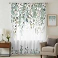 thumbnail image 1 of Sage Green Eucalyptus Sheer Curtains 63 Inches Long, Spring Floral Botanical Light Filering Curtains, Breathable Simi Curtain Privacy Drapes for Living Room Bedroom Lightweight Window Treatment, 1 of 9