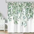 thumbnail image 1 of Sage Green Eucalyptus Shower Curtain,Nature Watercolor Plant Leaves with Floral Bathroom Decor,Waterproof Fabric Shower Curtain Set with Hooks 60X72in, 1 of 6