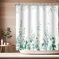 thumbnail image 1 of Sage Green Eucalyptus Shower Curtain Spring Leaf Watercolor Botanical Plant Shower Curtains for Bathroom Waterproof Bathroom Decor 72 x 72 Inch, 1 of 6