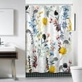 thumbnail image 1 of Sage Green Eucalyptus Shower Curtain, Spring Plant Leaves Shower Curtain Waterproof Fabric Watercolor Green and Gold Shower Curtain Set with Hooks, 60x72 Inch, 1 of 6