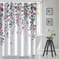 thumbnail image 1 of Sage Green Eucalyptus Shower Curtain, Spring Plant Leaves Shower Curtain Waterproof Fabric Watercolor Green and Gold Shower Curtain Set with Hooks, 72x72 Inch, 1 of 6