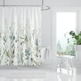 thumbnail image 1 of Sage Green Eucalyptus Shower Curtain, Watercolor Plant Leaf Shower Curtain Set, Botanical Shower Curtains for Bathroom, Waterproof Fabric with 12 Hooks, 72 x 72 Inches, 1 of 6