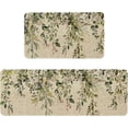 thumbnail image 1 of Sage Green Eucalyptus Spring Kitchen Rugs Sets of 2 Non Slip Washable, Botanical Leaves Summer Spring Kitchen Mats for Floor 2 Piece Home Decor, 1 of 6