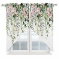 thumbnail image 1 of Sage Green Eucalyptus Swag Curtains for Kitchen/Bedroom/Living Room, Summer Spring Weeping Leaves Botanical Scalloped Curtains 63 Inch Long, Window Swag Topper Curtains Valances 2 Panels Set 36"x63", 1 of 8