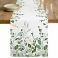 thumbnail image 1 of Sage Green Eucalyptus Table Runner - 72 Inch Long Watercolor Spring Weeping Botanical Cotton and Linen Blended Dress Scarves Farmhouse Table Runner for Kitchen Dining, Coffee Table, 13" x 72", 1 of 8