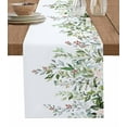 thumbnail image 1 of Sage Green Eucalyptus Table Runner Aesthetics Floral Farm Foliage Tablerunners 14 x 72 Inch, Table Decorations Tabletop Scarf for Summer Gathering Holiday Farmhouse Kitchen Dining Decor, 1 of 6