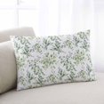 thumbnail image 1 of Sage Green Eucalyptus Throw Pillow Covers, Spring Watercolor Botanical Leaves Soft Breathable Pillow Cases with Invisible Zipper for Sleeping, Small Pillowcases for Couch Bed Sofa Chair 16x24 Inches, 1 of 9