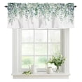 thumbnail image 1 of Bedliving Sage Green Eucalyptus Window Valance for Kitchen Bathroom Laundry Room, 54 x 18 Inch Rod Pocket Short Curtain, 1 Panel, 1 of 9