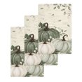 thumbnail image 1 of Sage Green Fall Kitchen Dish Towels for Drying Dishes Set of 3, Pumpkins Botanical Harvest Vintage Thanksgiving Waffle Weave Microfiber Hand Tea Bathroom Towels Quick Dry & Absorbent Towel 15.7x23.6, 1 of 7