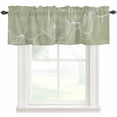 thumbnail image 1 of Sage Green Farmhouse Short Window Curtain Valances, Minimalist Abstract Modern White Art Rod Pocket Kitchen Valances for Living Room Bedroom Bathroom Cafe 54" x 18", 1 of 8
