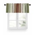 thumbnail image 1 of Sage Green Farmhouse Striped Kitchen Valances for Windows Vintage Wood Texture Mottled Valance Curtains&nbsp; for Kitchen /Living Room/Bedroom/ Bathroom Decor, 42"x12 " ,Rod Pocket 1 Panel,, 1 of 7