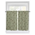 thumbnail image 1 of Sage Green Floral 2 Panel Kitchen Curtains for Windows, Vintage Spring Botanical Flowers Bathroom Privacy Curtain, Home Décor Window Treatment for Bedroom/Living Room 55"x45", 1 of 6