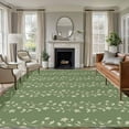 thumbnail image 1 of Sage Green Floral Area Rugs 8'x10', Washable Small Throw Rugs for Living Room Patio, Spring Flowers Indoor Outdoor Rug Non-Slip Low Pile Carpet Runner Reversible Floor Mats, 1 of 8