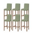 thumbnail image 1 of Sage Green Floral Bar Stool Covers Set of 6, Spring Flowers Stretch Washable Bar Chair Covers with Backs, Removable Pub Counter Height Chair Cover for Kitchen Dining Room Cafe Farmhouse Botanical, 1 of 7