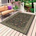 thumbnail image 1 of Sage Green Floral Boho Outdoor Rug 3x5 Ft, Non Slip Washable Area Rug, Ethnic Tribe Abstract Art Flower Patio Rugs Carpet Runner, Large Floor Mat for Indoor/Outdoor Deck Porch Camping, 1 of 8