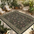 thumbnail image 1 of Sage Green Floral Boho Outdoor Rug for Patio/Deck/Porch, Non-Slip Large Area Rug 6 x 9 Ft, Ethnic Tribe Abstract Art Flower Indoor Outdoor Rugs Washable Area Rugs, Camping Rug Carpet Runner, 1 of 8