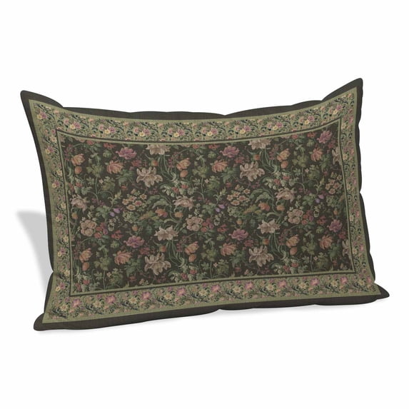 Sage Green Floral Boho Pillow Covers, Linen Long Throw Pillow Case, Ethnic Tribe Abstract Art Flower Holiday Pillow Protector Decorative Cushion Cover for Living Room/Bedroom 20" x 30"
