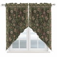 thumbnail image 1 of Sage Green Floral Boho Swag Valances for Windows 2 Pack, Kitchen Window Curtains 36 Inch Length, Ethnic Tribe Abstract Art Flower Privacy Swag Curtains for Living Room/Bathroom 36"x36", 1 of 8
