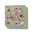 thumbnail image 1 of Sage Green Floral Cloth Napkins Set of 4 Reusable Dinner Napkins, Spring Flowers Leaves Farmhouse Cocktail Napkin Washable Table Napkins for Wedding/Holiday Party/Baby Shower 20"x20", 1 of 7