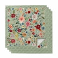 thumbnail image 1 of Sage Green Floral Cloth Napkins, Spring Flowers Leaves Farmhouse Washable and Reusable Dinner Napkins Set of 4, Table Napkin for Kitchen Party Birthday Wedding Hotel Housewarming 20"x20", 1 of 8